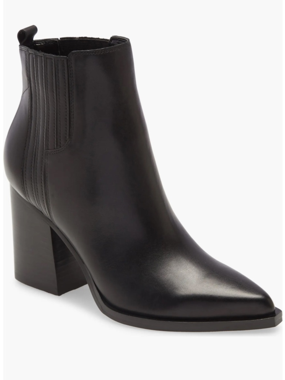 Marc Fisher Oshay Pointed Toe‎ Block Heel Boot Size 36.5